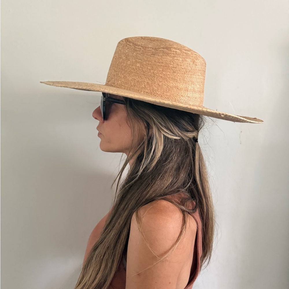 Lack Of Color Palma Wide Brim Straw Hat - Natural Tan Large/Extra Large L XL - Picture 2 of 7